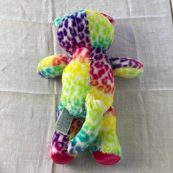 Build A Bear Workshop Plush Rainbow Heart Kitty Cat Stuffed Animal 16" w Clothes - Picture 3 of 8